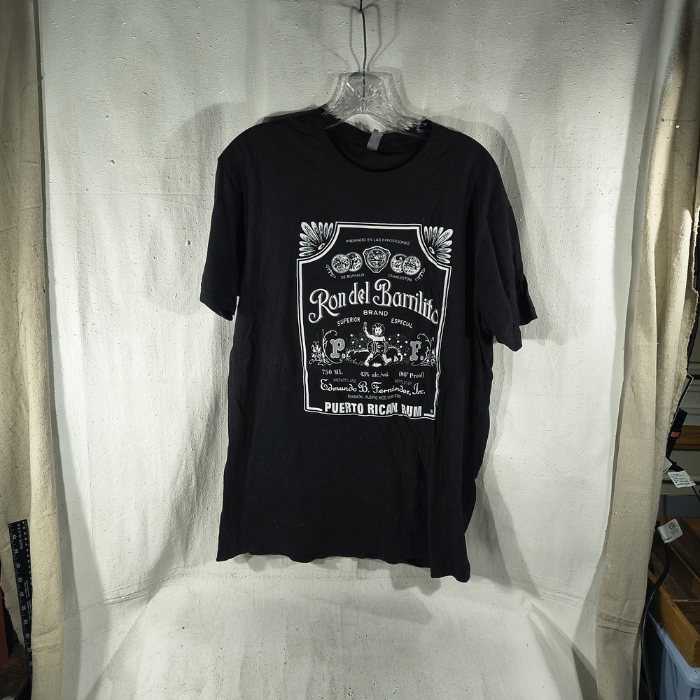 Next Level Apparel Men's Size Small Black Randel Barrilito Puerto Rico Rum Tee